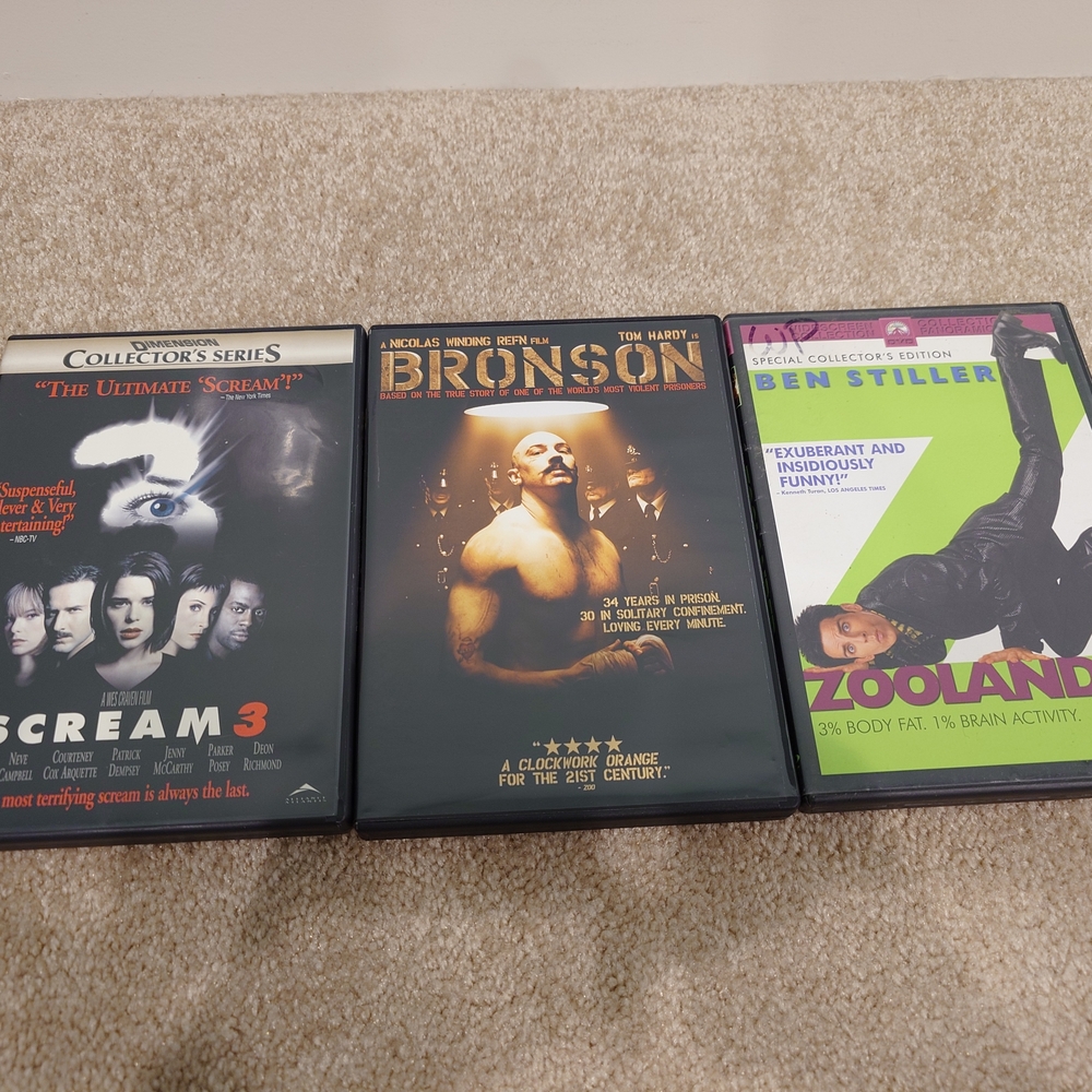Scream 3, Bronson, Zoolander DVD Set